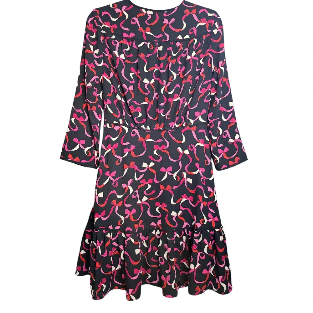 Kate Spade New York Ribbon Midi Dress Lined Zip Closure Womens Size 2